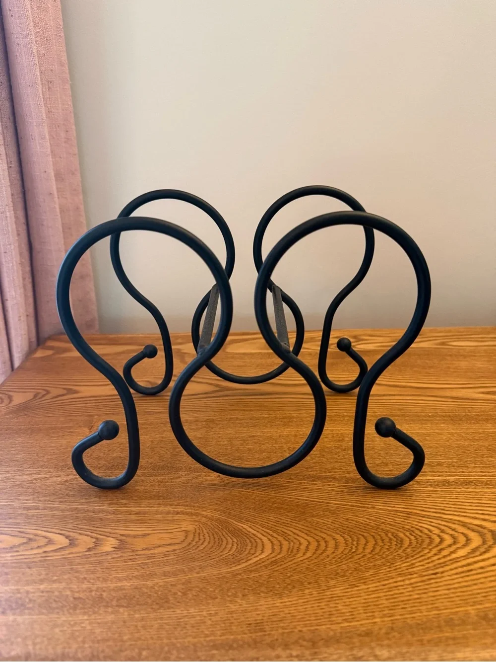Metal 3 Bottle Wine Rack - Black
